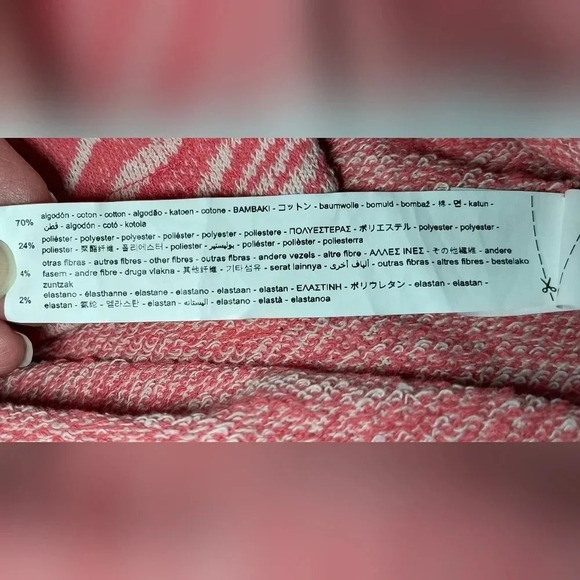 Zara Pink and Cream Colored Zebra Print Trendy Cropped Top, M - Picture 7 of 8